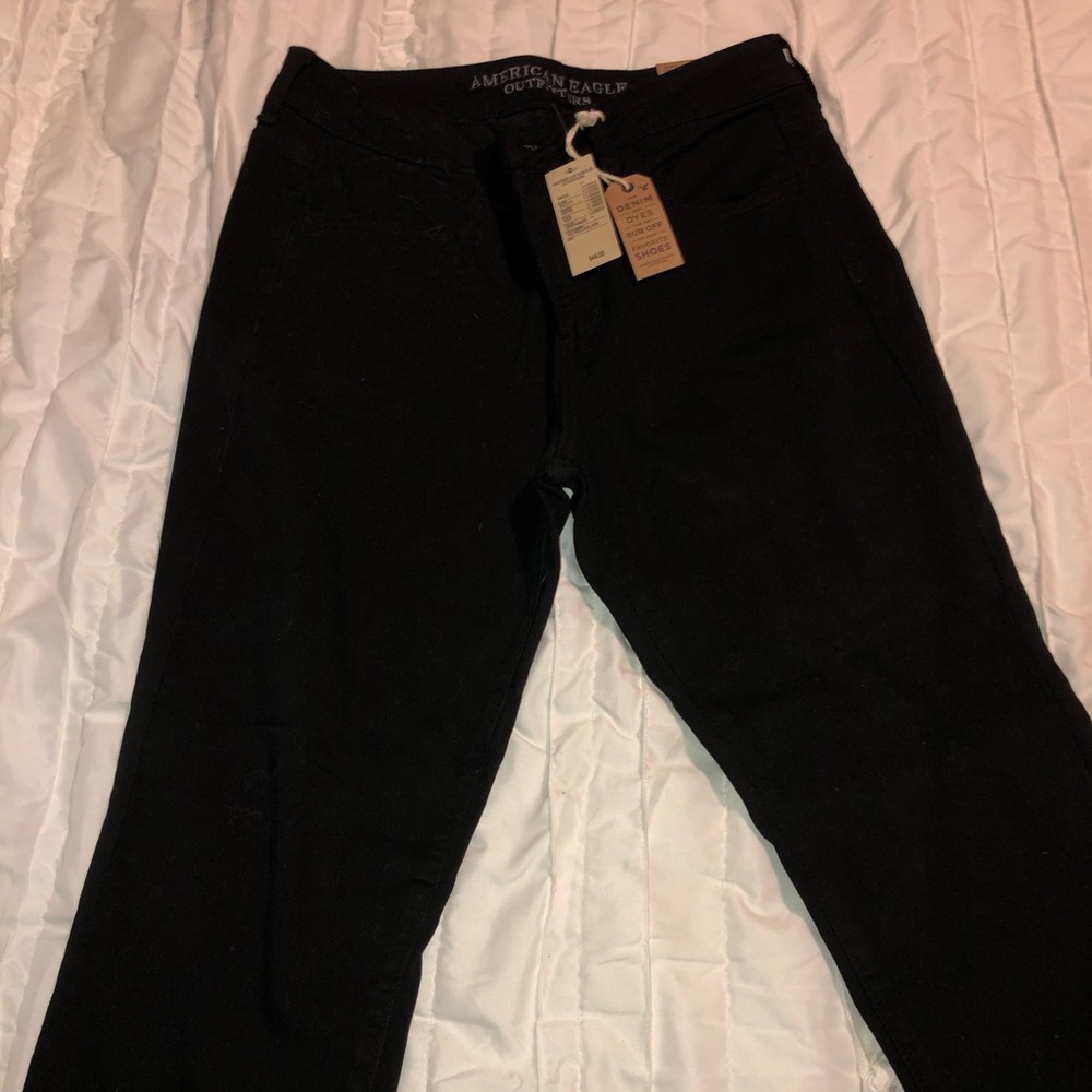 High rise black American eagle jeans